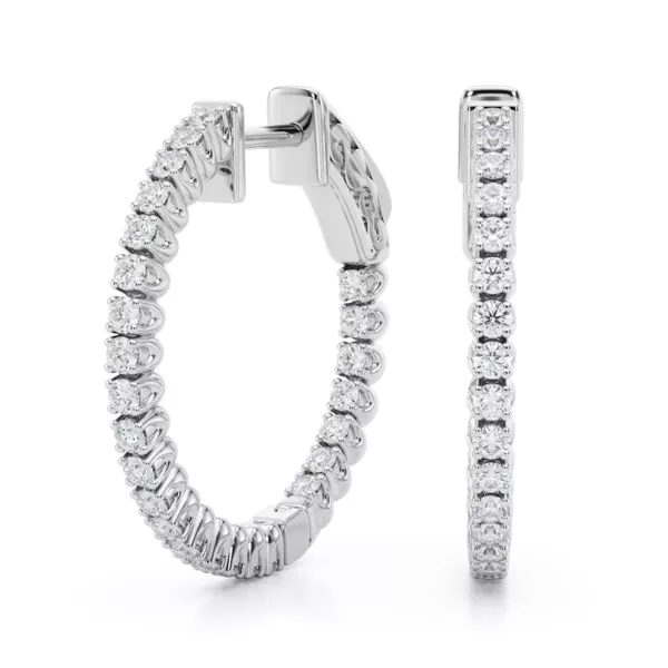 Classic Inside-Out Pavé Diamond Hoop Earrings (1/2 ct. tw.)